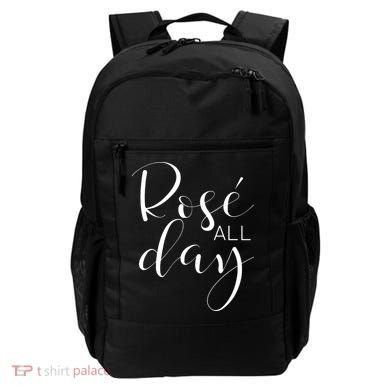 Funny Cute Rose All Day Wine Lover Gift Backpack