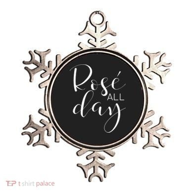 Funny Cute Rose All Day Wine Lover Gift Ornament