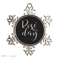 Funny Cute Rose All Day Wine Lover Gift Ornament thumb 0