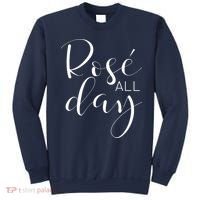 Funny Cute Rose All Day Wine Lover Gift Sweatshirt thumb 0