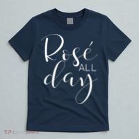 Funny Cute Rose All Day Wine Lover Gift T-Shirt thumb 5