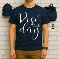 Funny Cute Rose All Day Wine Lover Gift T-Shirt thumb 6