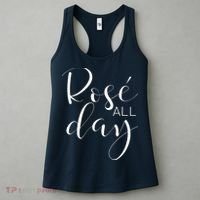 Funny Cute Rose All Day Wine Lover Gift Women's Tank Top thumb 3