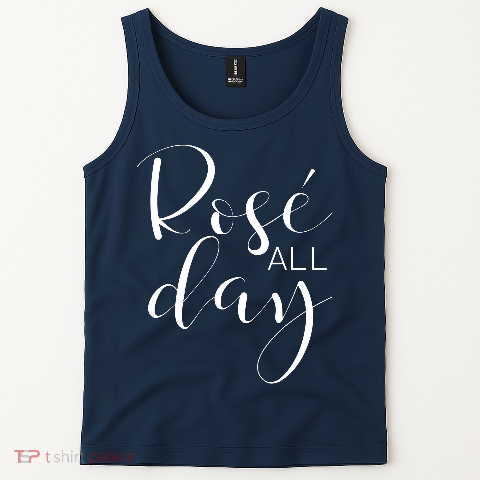 Funny Cute Rose All Day Wine Lover Gift Tank Top