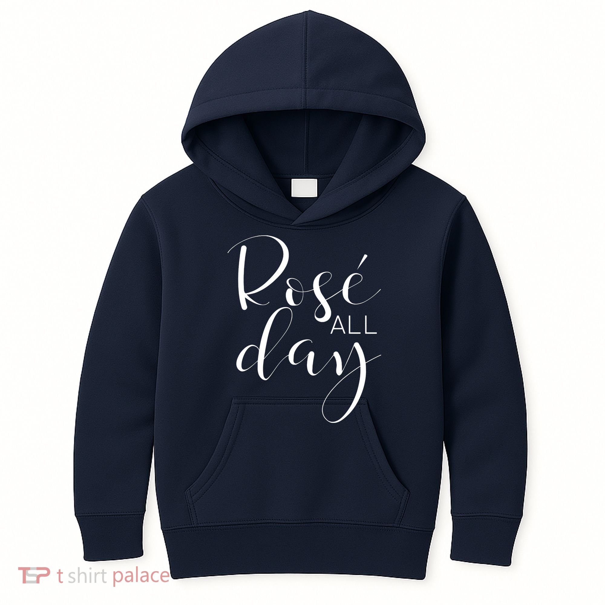 Funny Cute Rose All Day Wine Lover Gift Kids Hoodie