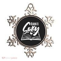 Funny Cute Reading Is Sexy Book Lover Ornament thumb 0
