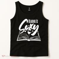 Funny Cute Reading Is Sexy Book Lover Tank Top thumb 2