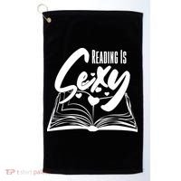 Funny Cute Reading Is Sexy Book Lover Golf Towel thumb 0