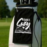 Funny Cute Reading Is Sexy Book Lover Golf Towel thumb 2