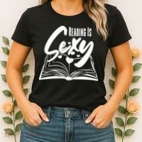 Funny Cute Reading Is Sexy Book Lover Women's T-Shirt thumb 2