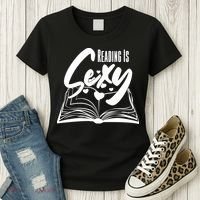 Funny Cute Reading Is Sexy Book Lover Women's T-Shirt thumb 3
