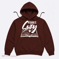 Funny Cute Reading Is Sexy Book Lover Hoodie thumb 0