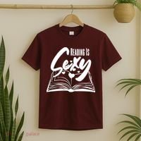 Funny Cute Reading Is Sexy Book Lover T-Shirt thumb 2