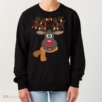 Funny Cute Reindeer Christmas 1 Women's Sweatshirt thumb 0