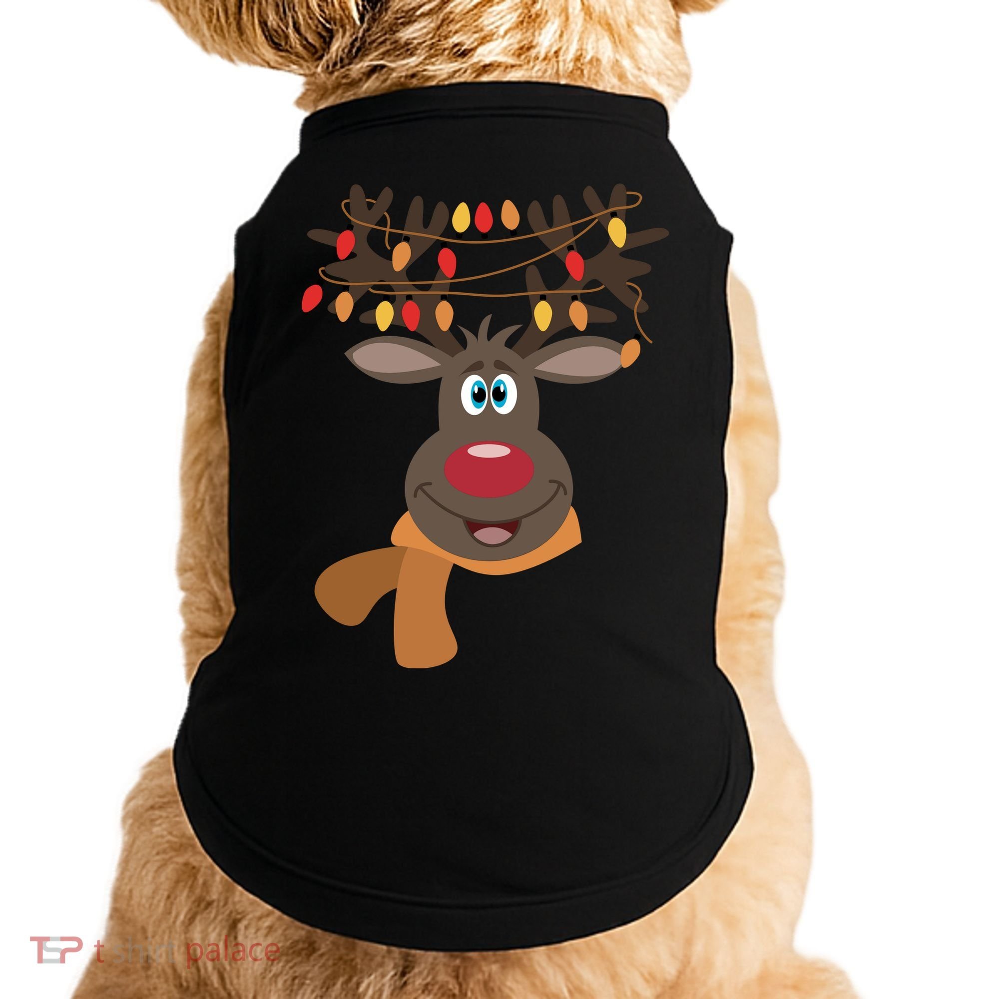 Funny Cute Reindeer Christmas 1 Doggie Tank