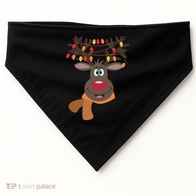Funny Cute Reindeer Christmas 1 USA-Made Doggie Bandana