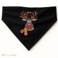 Funny Cute Reindeer Christmas 1 USA-Made Doggie Bandana thumb 0
