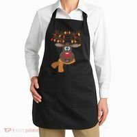 Funny Cute Reindeer Christmas 1 Apron thumb 2