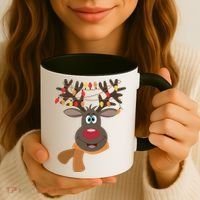 Funny Cute Reindeer Christmas 1 Coffee Mug thumb 3