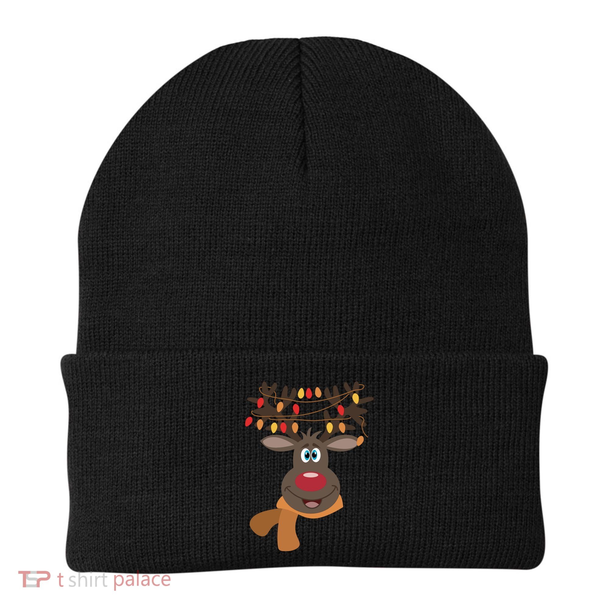 Funny Cute Reindeer Christmas 1 Beanie