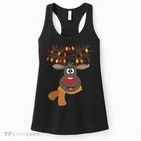 Funny Cute Reindeer Christmas 1 Women's Tank Top thumb 0