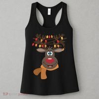 Funny Cute Reindeer Christmas 1 Women's Tank Top thumb 3