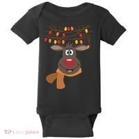 Funny Cute Reindeer Christmas 1 Baby Bodysuit thumb 0