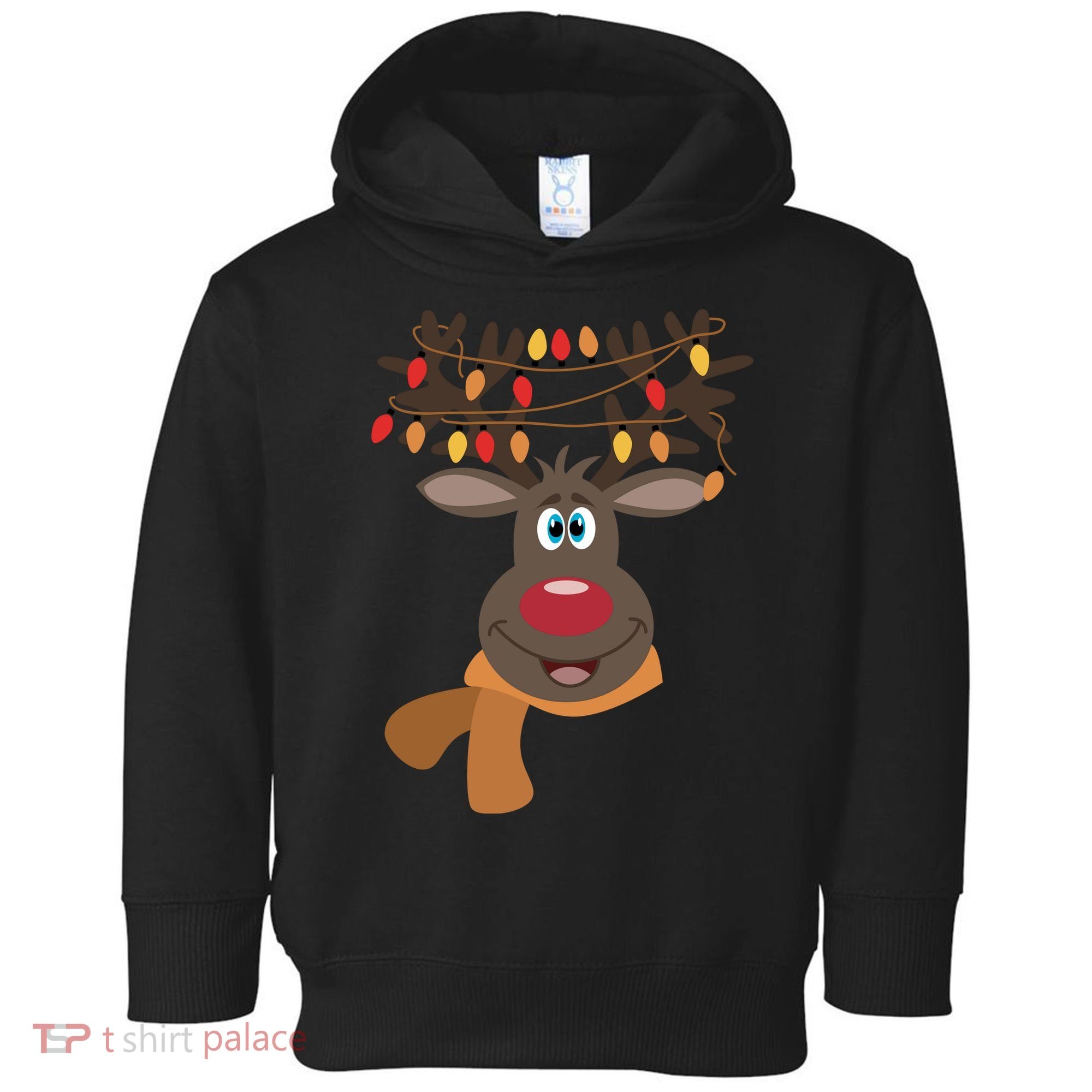 Funny Cute Reindeer Christmas 1 Toddler Hoodie