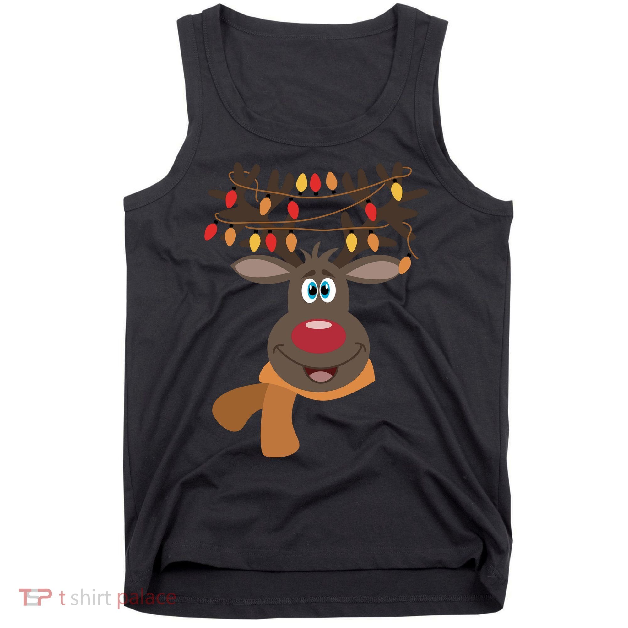 Funny Cute Reindeer Christmas 1 Tank Top