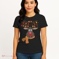 Funny Cute Reindeer Christmas 1 Women's T-Shirt thumb 4