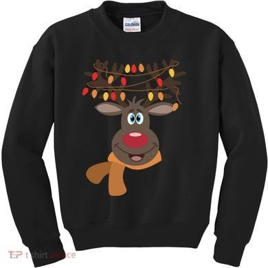 Funny Cute Reindeer Christmas 1 Kids Sweatshirt