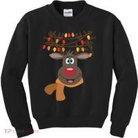 Funny Cute Reindeer Christmas 1 Kids Sweatshirt thumb 0