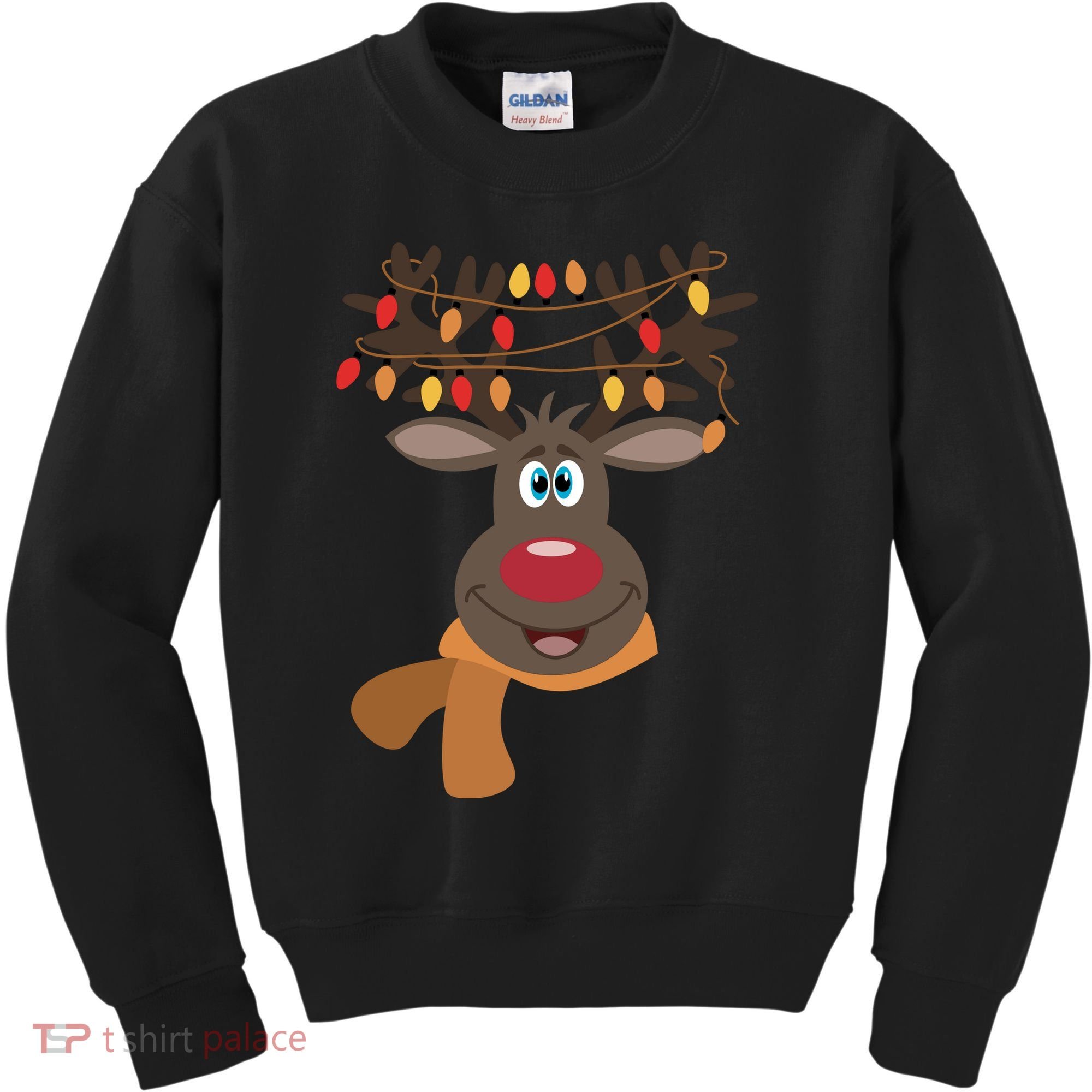 Funny Cute Reindeer Christmas 1 Kids Sweatshirt