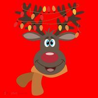 Funny Cute Reindeer Christmas 1 Santa Hat thumb 1