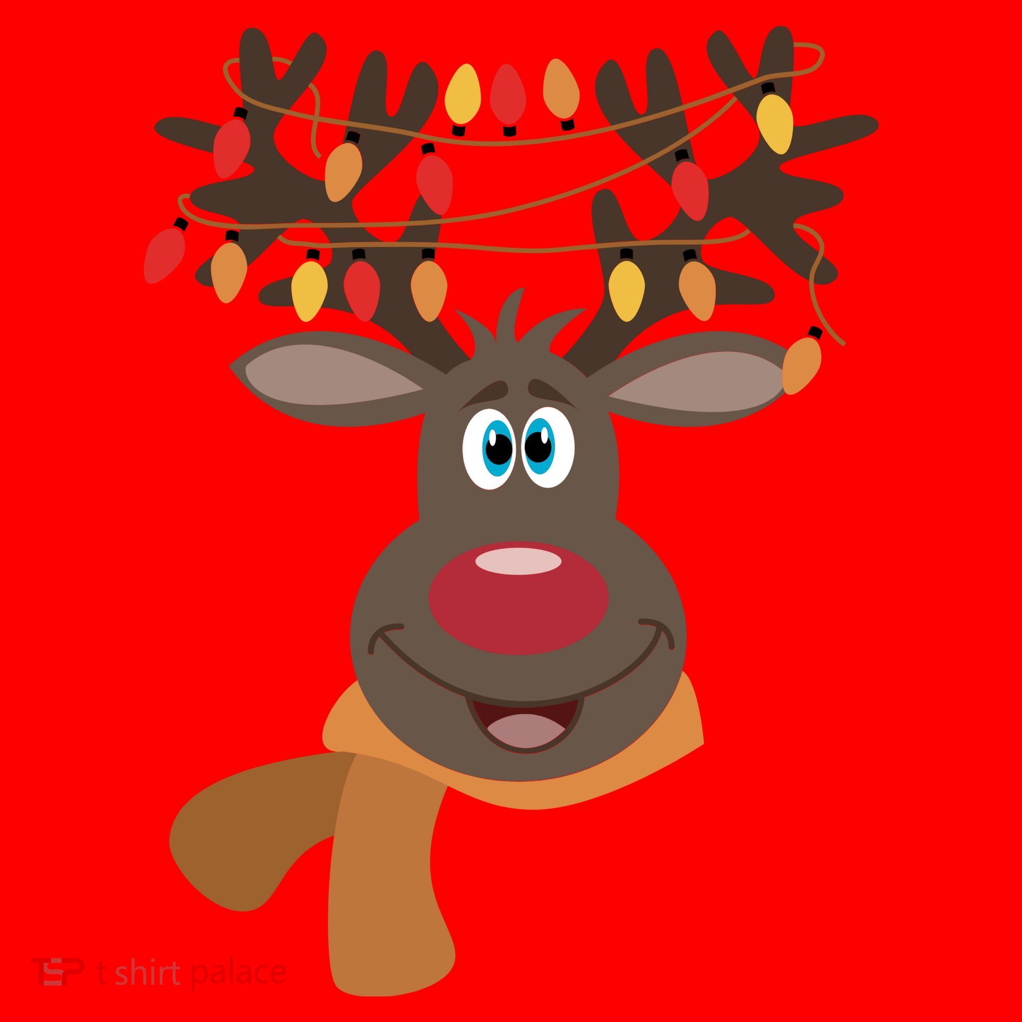 Funny Cute Reindeer Christmas 1 Santa Hat