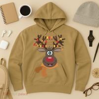 Funny Cute Reindeer Christmas 1 Hoodie thumb 3