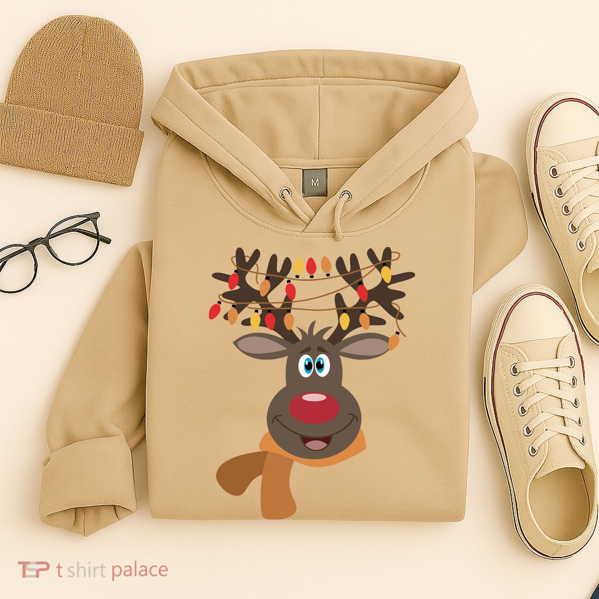 Funny Cute Reindeer Christmas 1 Hoodie