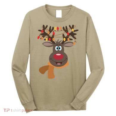 Funny Cute Reindeer Christmas 1 Long Sleeve Shirt
