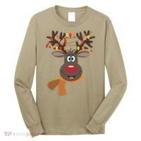 Funny Cute Reindeer Christmas 1 Long Sleeve Shirt thumb 0