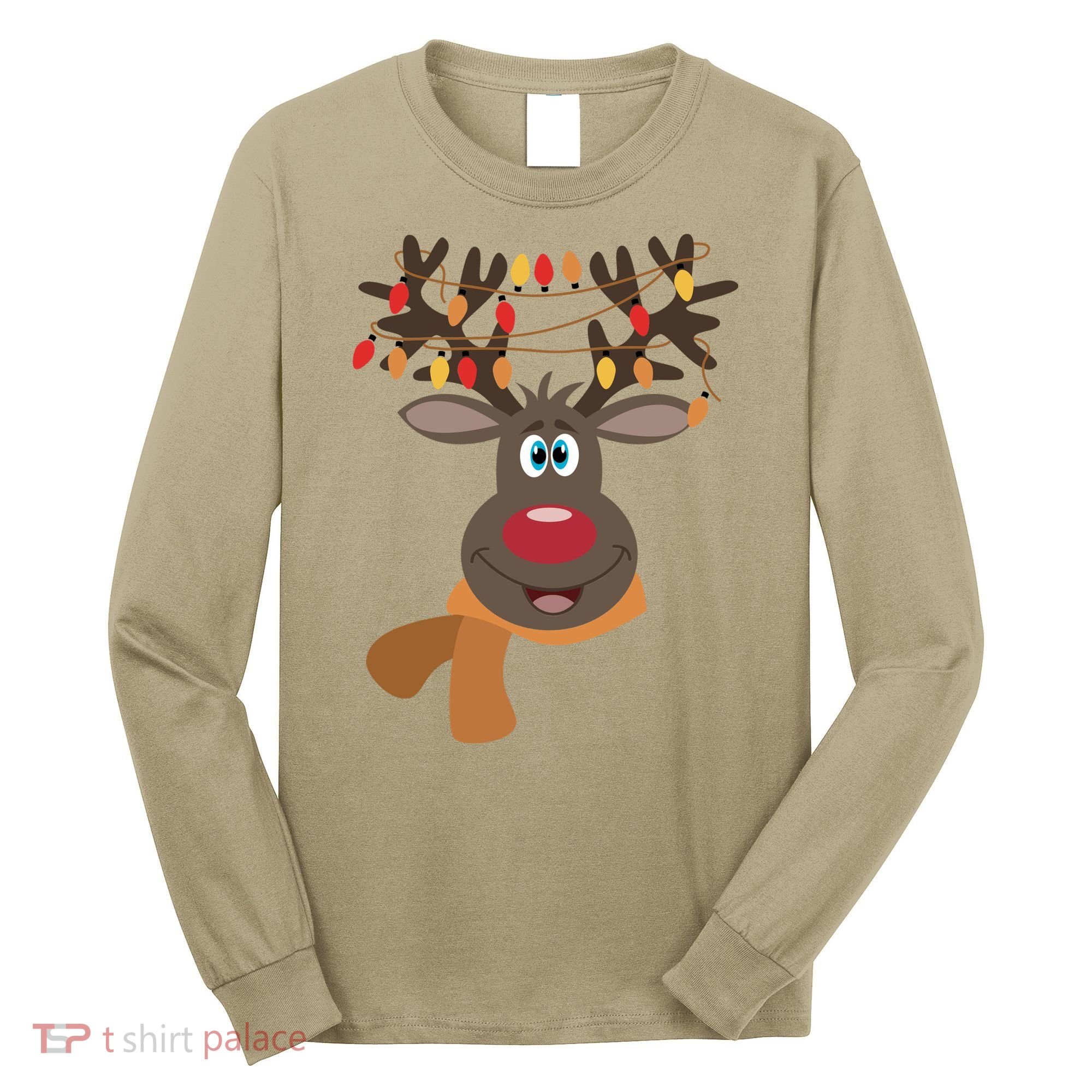 Funny Cute Reindeer Christmas 1 Long Sleeve Shirt