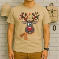 Funny Cute Reindeer Christmas 1 T-Shirt thumb 6
