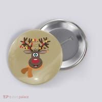 Funny Cute Reindeer Christmas 1 Button thumb 0