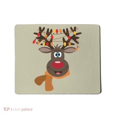 Funny Cute Reindeer Christmas 1 Mousepad