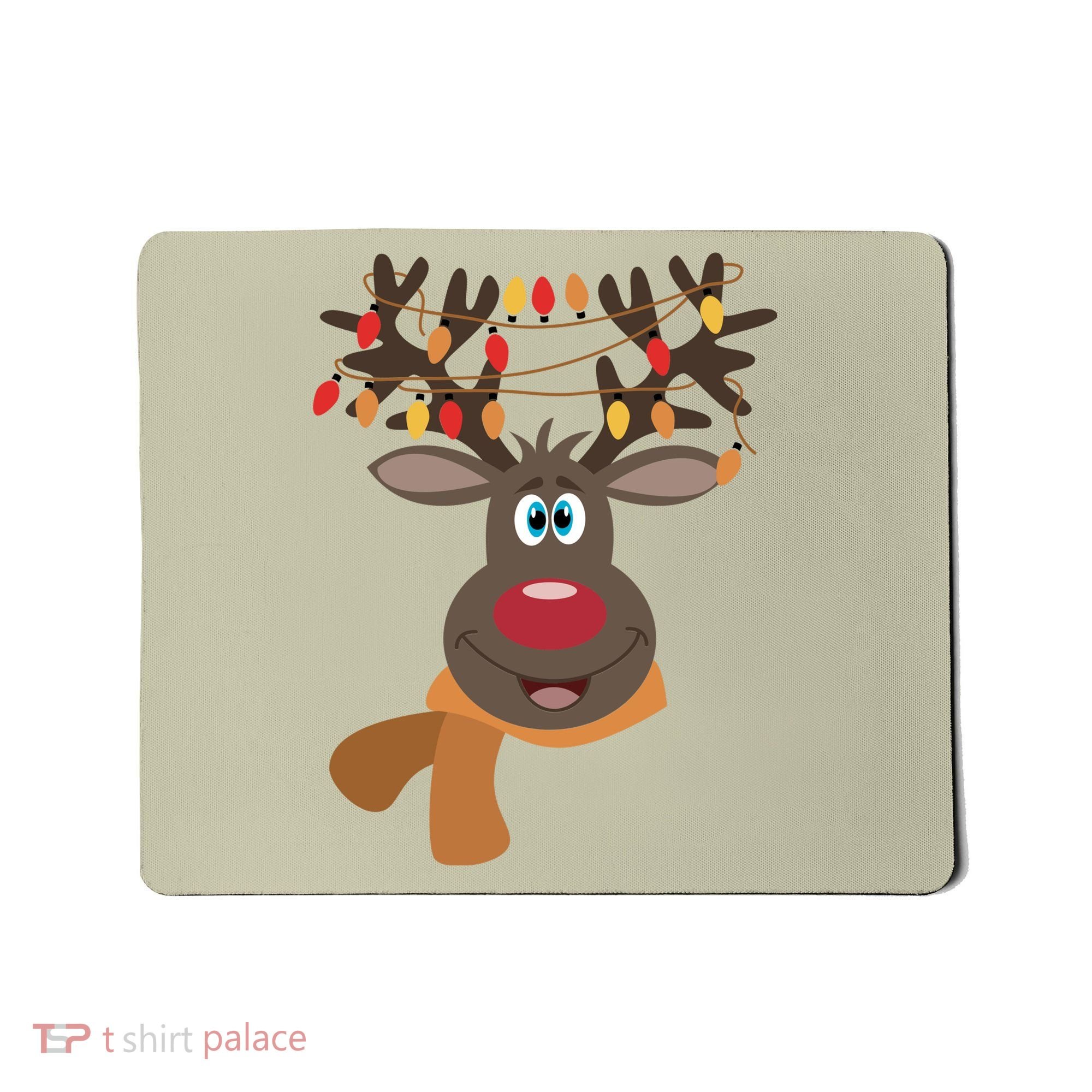Funny Cute Reindeer Christmas 1 Mousepad