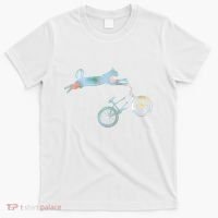 Funny Cat Riding Bmx Art For Women Bmx Bike Bmx Lover T-Shirt thumb 0