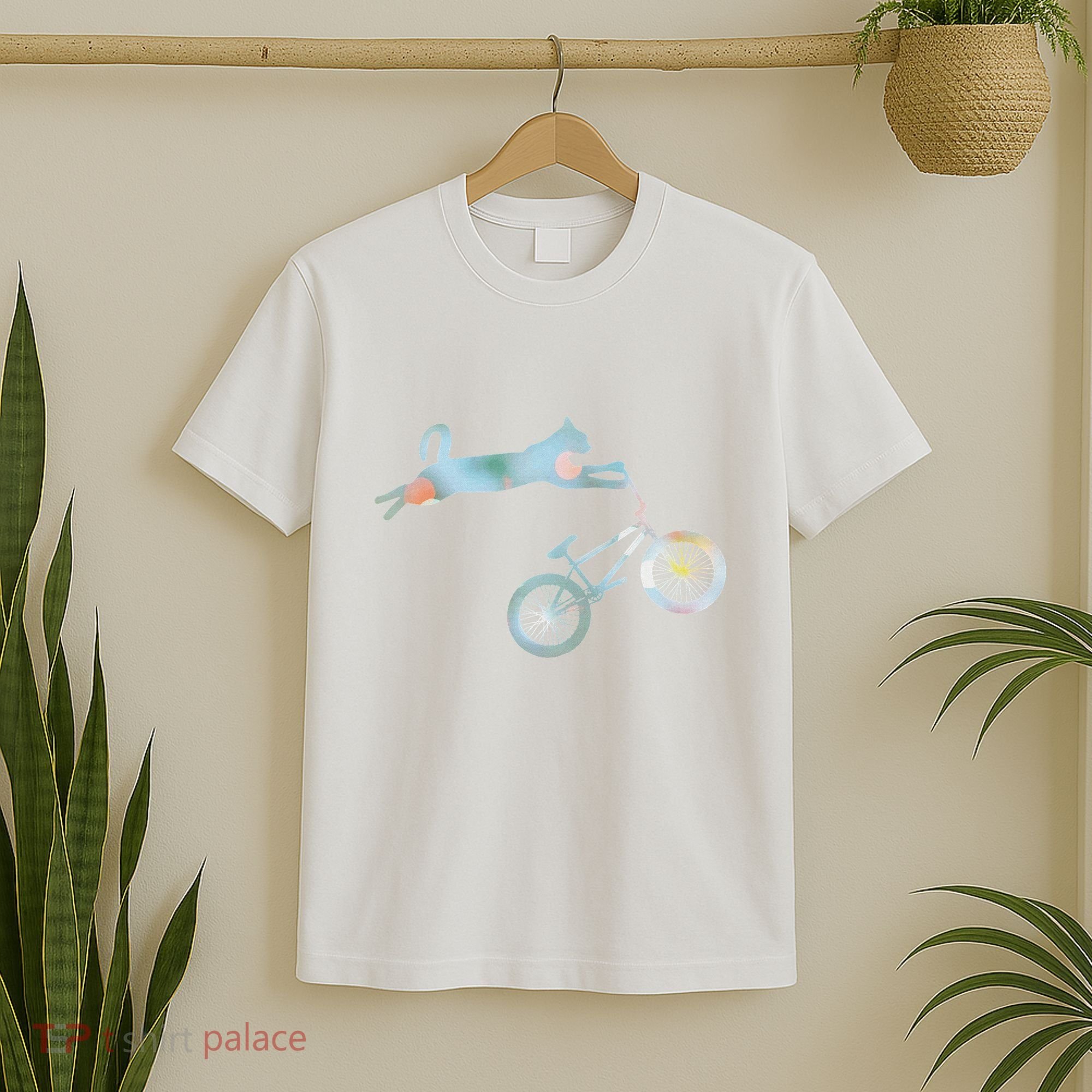 Funny Cat Riding Bmx Art For Women Bmx Bike Bmx Lover T-Shirt