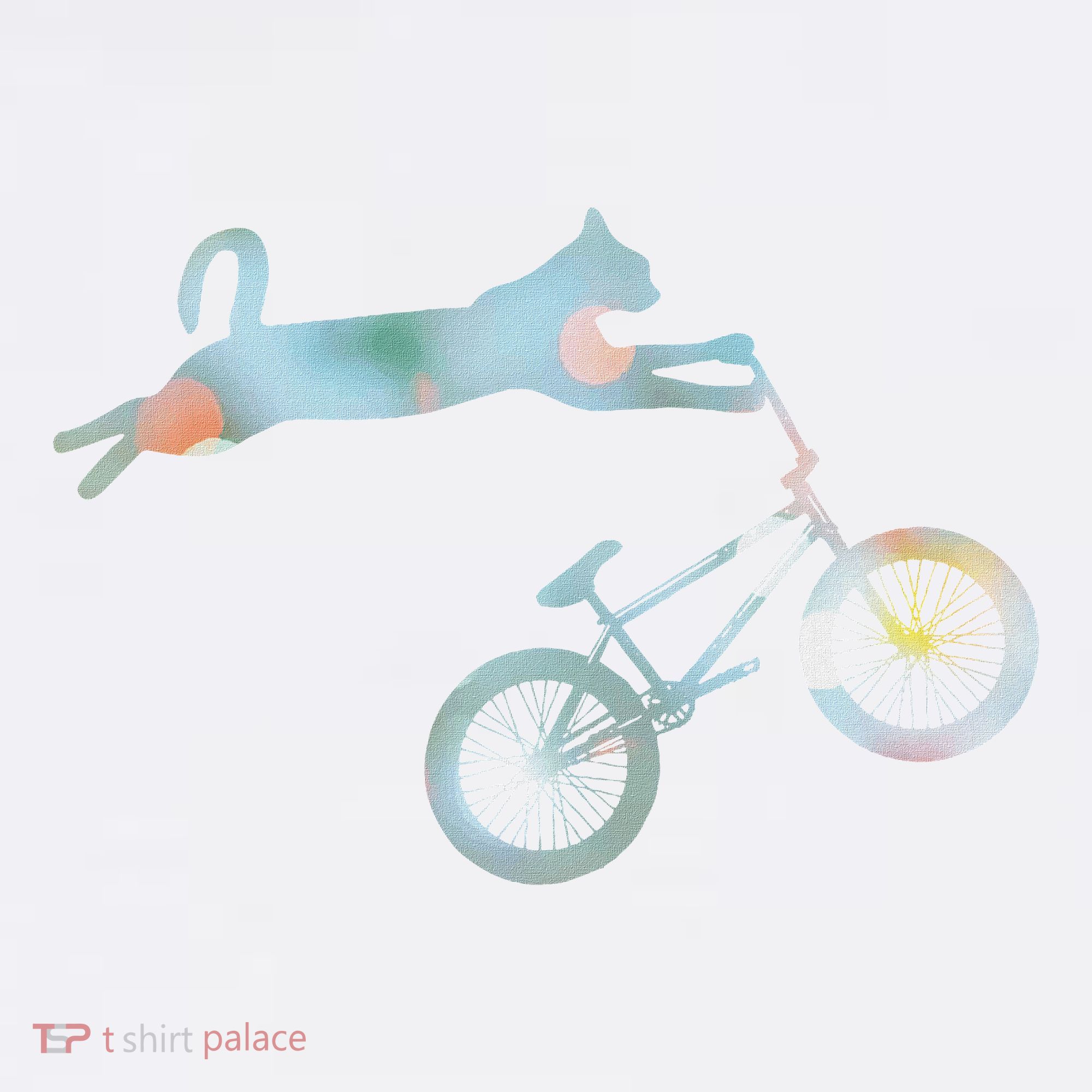 Funny Cat Riding Bmx Art For Women Bmx Bike Bmx Lover T-Shirt