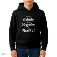 Funny Coffee Reggaeton Drink Some Cafecito Kids Hoodie thumb 4