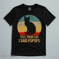 Funny Cat Retro Funny Gift For Tell Your Cat I Said Pspsps T-Shirt thumb 5