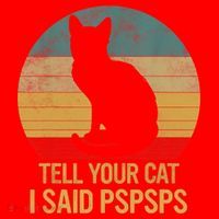 Funny Cat Retro Funny Gift For Tell Your Cat I Said Pspsps Santa Hat thumb 1